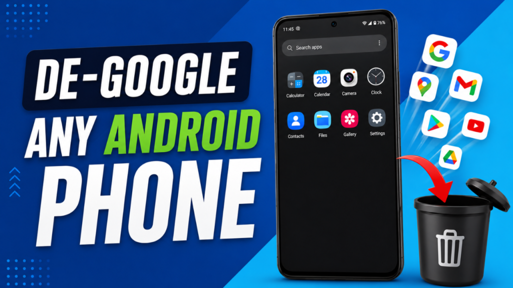 De-Google Android, Droid Purifier, Android debloater, remove Google apps