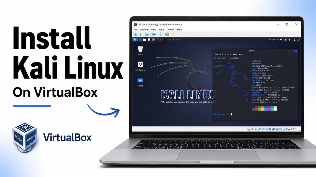 Kali Linux VirtualBox, install Kali Linux, VirtualBox Windows, Kali prebuilt VM, Kali Linux 2026