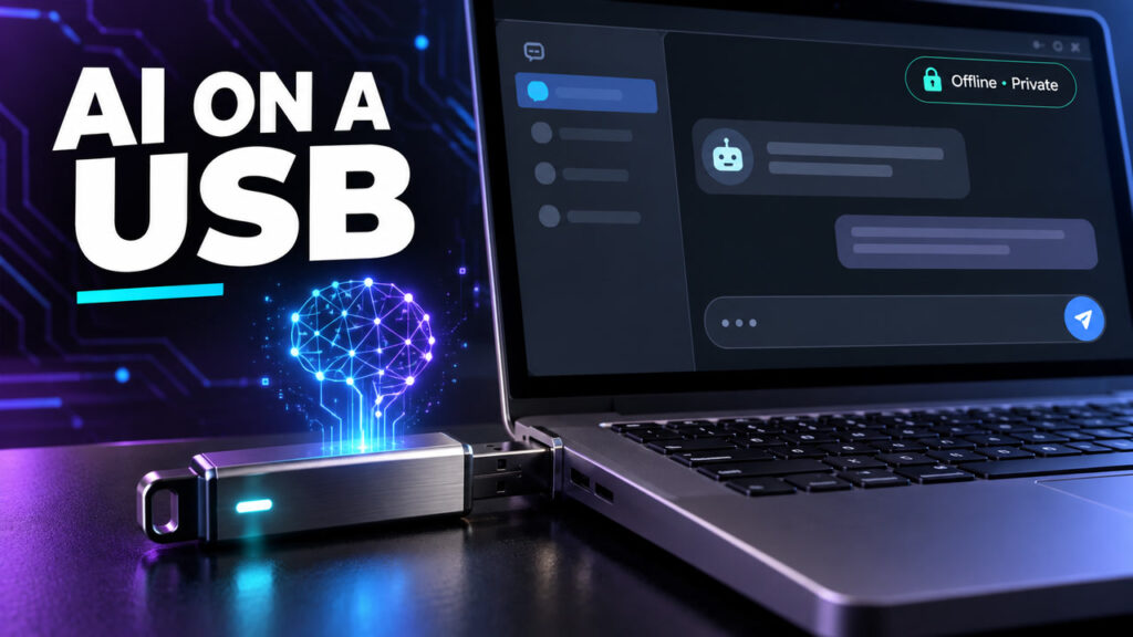 Portable local AI chatbot running from a USB drive