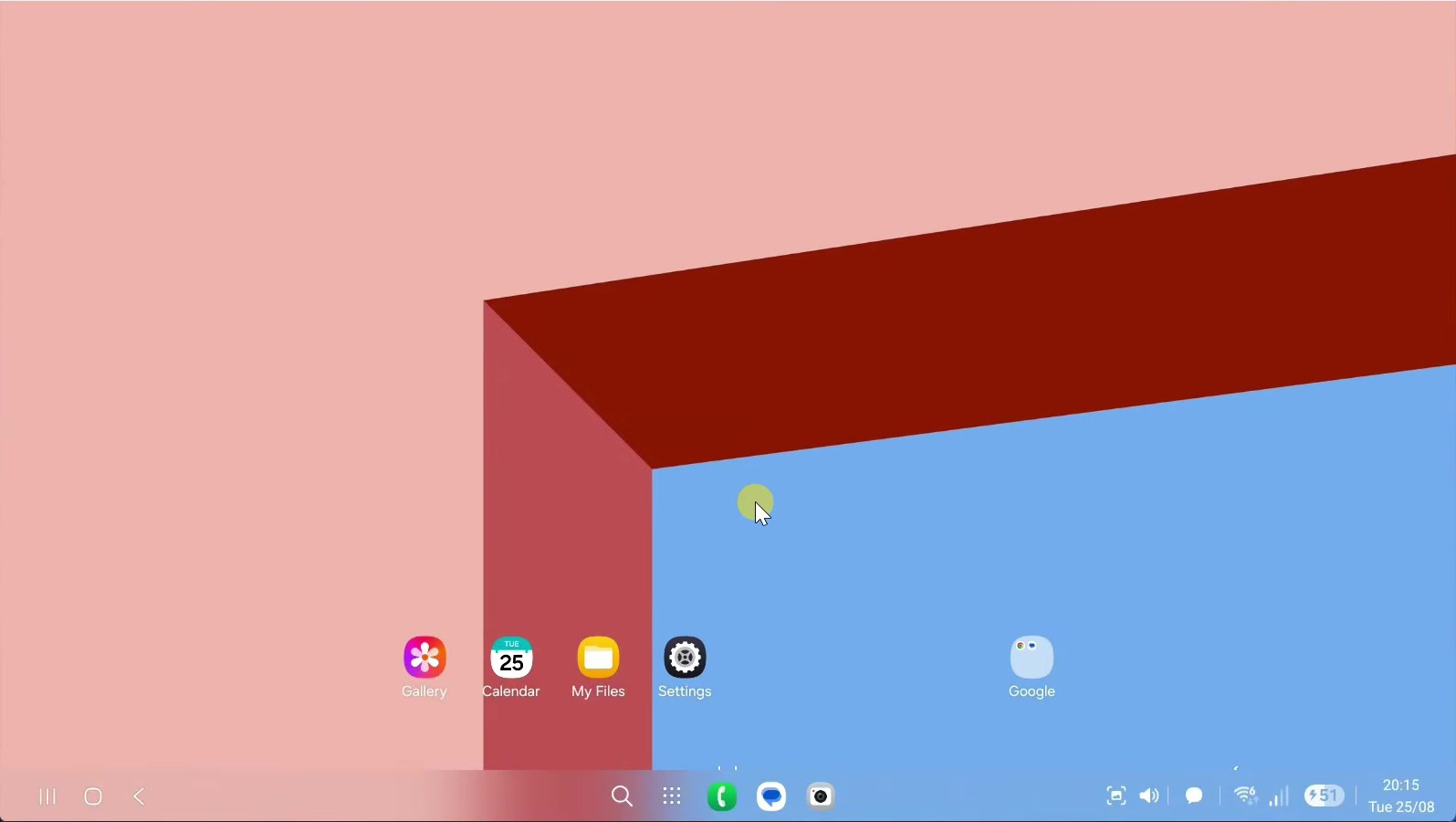 Secondary Android display with a desktop taskbar in SCRCPY Studio