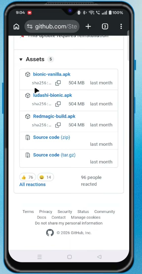Winlator Ludashi APK files on the GitHub release page