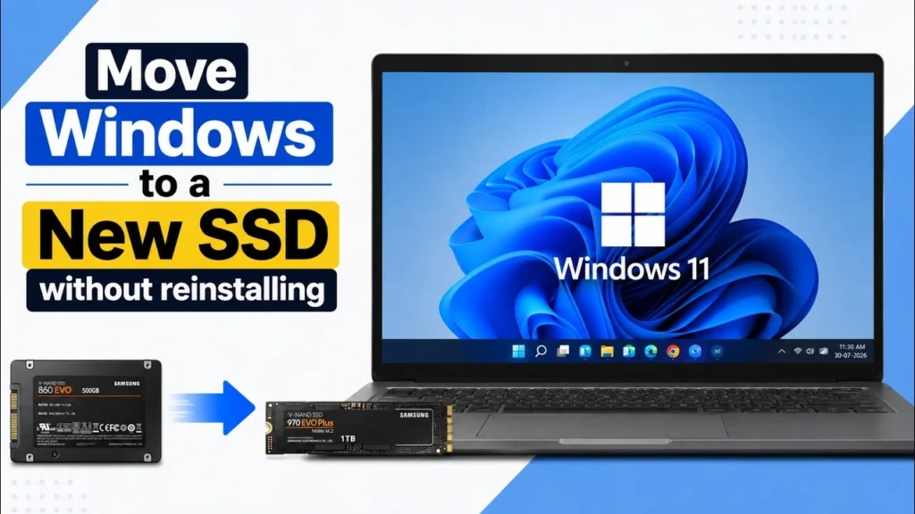 Move Windows to another SSD with DiskGenius while keeping your installed apps, files, and settings, with important precautions before migrating.