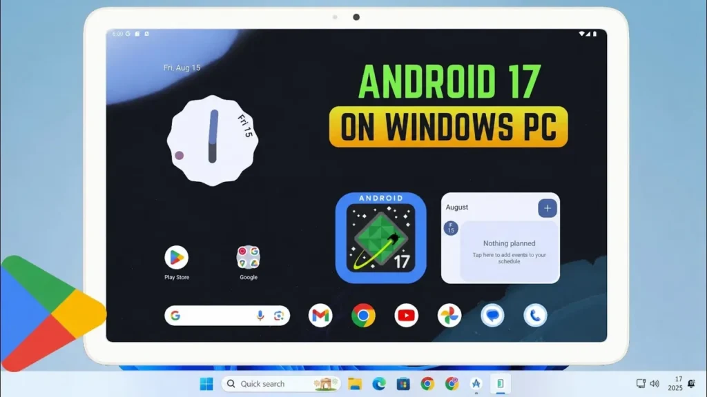 Create a virtual Android tablet with Google Play using Android Studio, without replacing Windows or setting up dual boot.