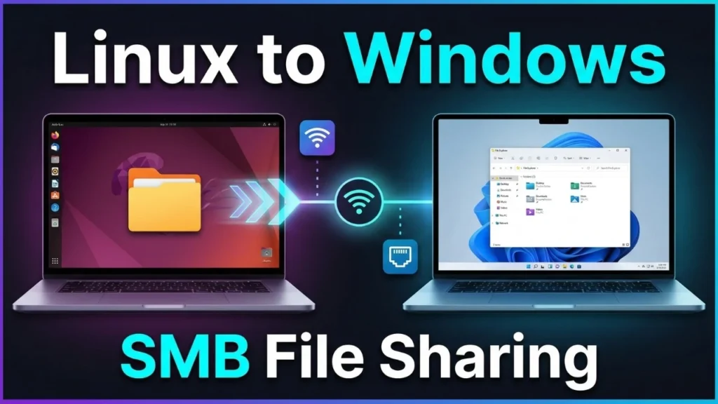 Share a folder from Ubuntu with a Windows PC over Wi-Fi or Ethernet using Samba, then transfer files directly through File Explorer.